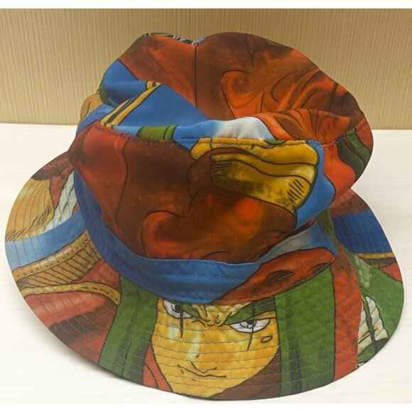 Vintage Y2K Anime Bucket Hat Trust Korea Colorful Graphic Skater Beach XL RARE